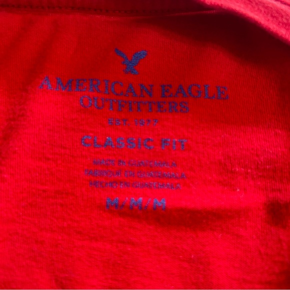 American Eagle Classic Fit Men's Red Short Sleeve T-Shirt Size Medium - Picture 5 of 6